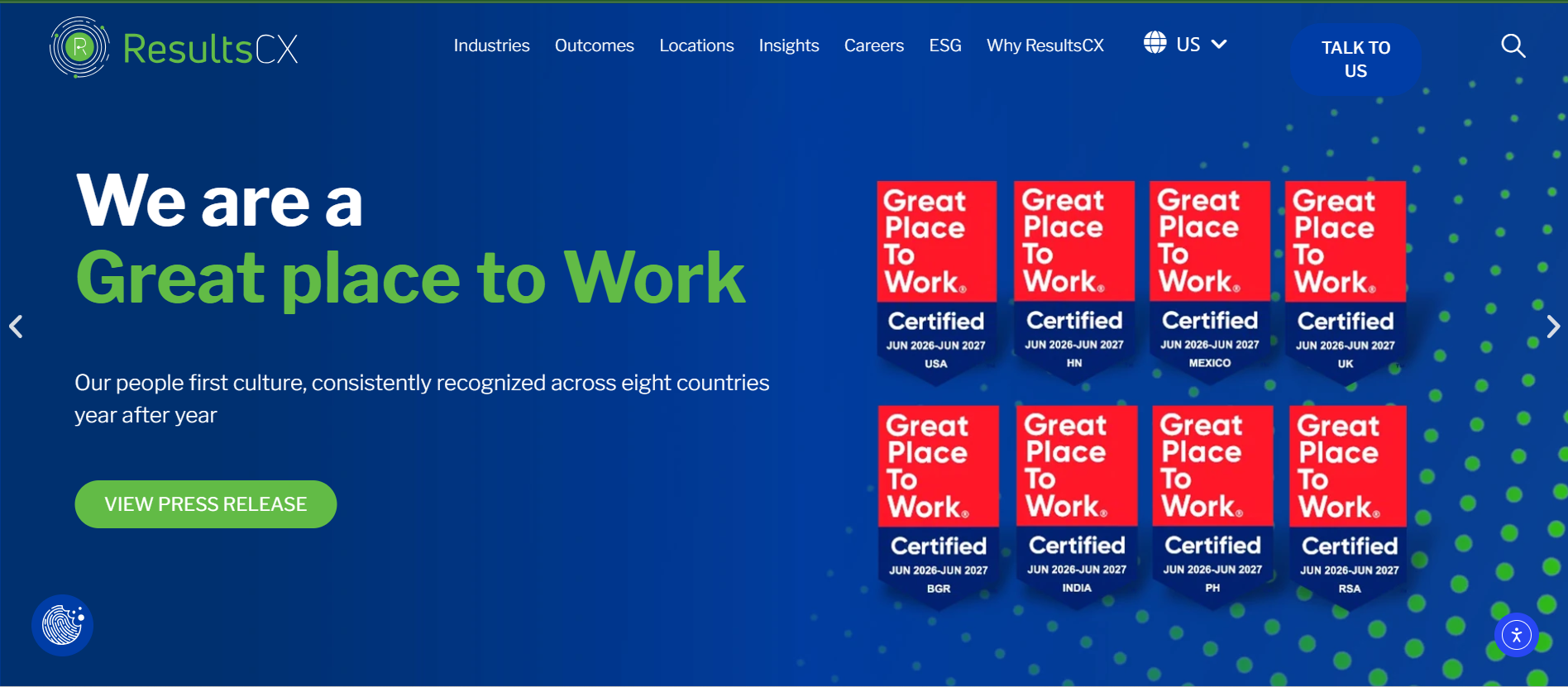 ResultsCX website design reference